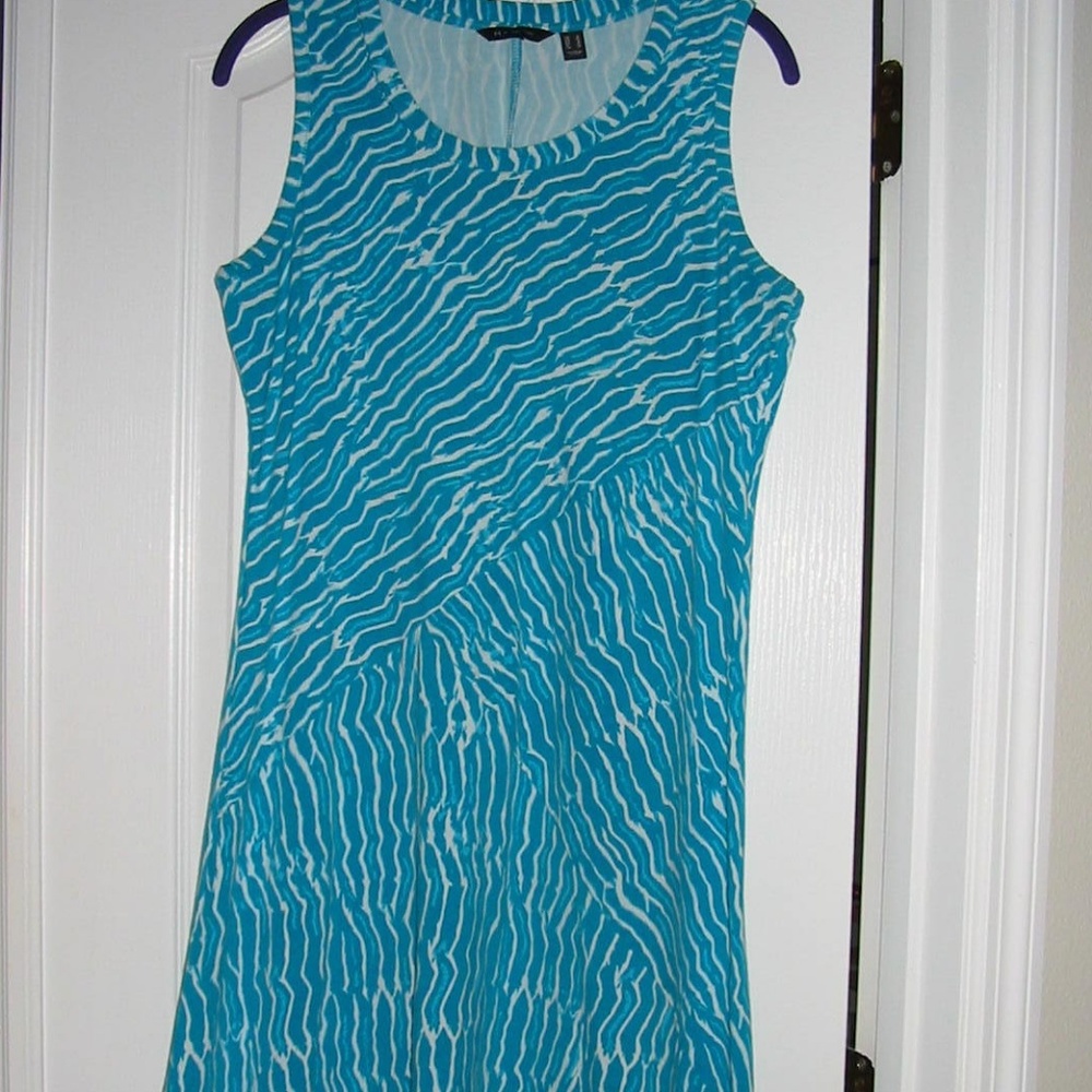 H by Halston Turquoise Print Dress  S